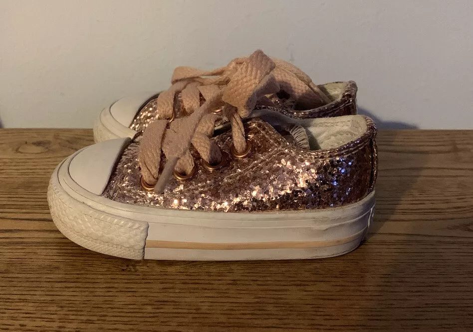 Baby rose gold sales converse