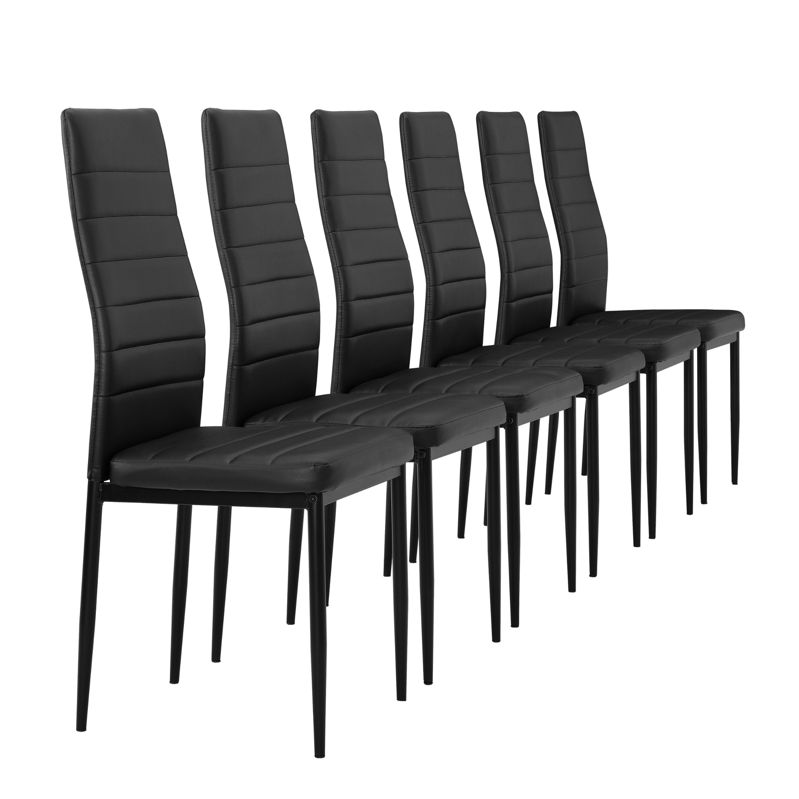 [en.casa] Esstisch mit 6 Stühlen schwarz 140x60cm Küchentisch Esszimmertisch