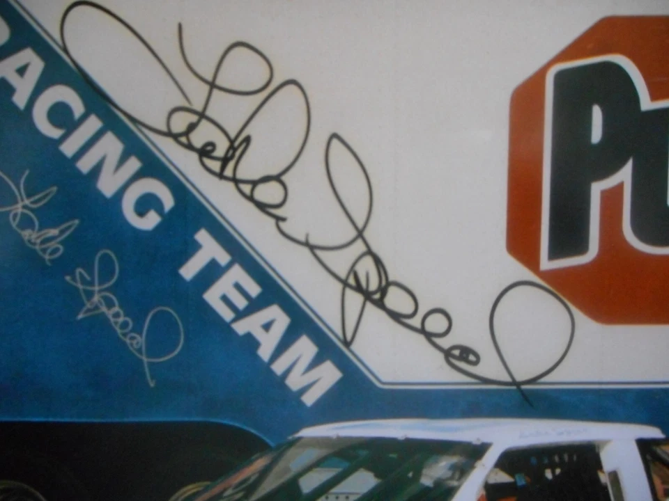 Folleto postal Lake Speed firmado 1992 #83 PUREX Chevy Winston Cup Nascar @6x8 Foto 2 de 3