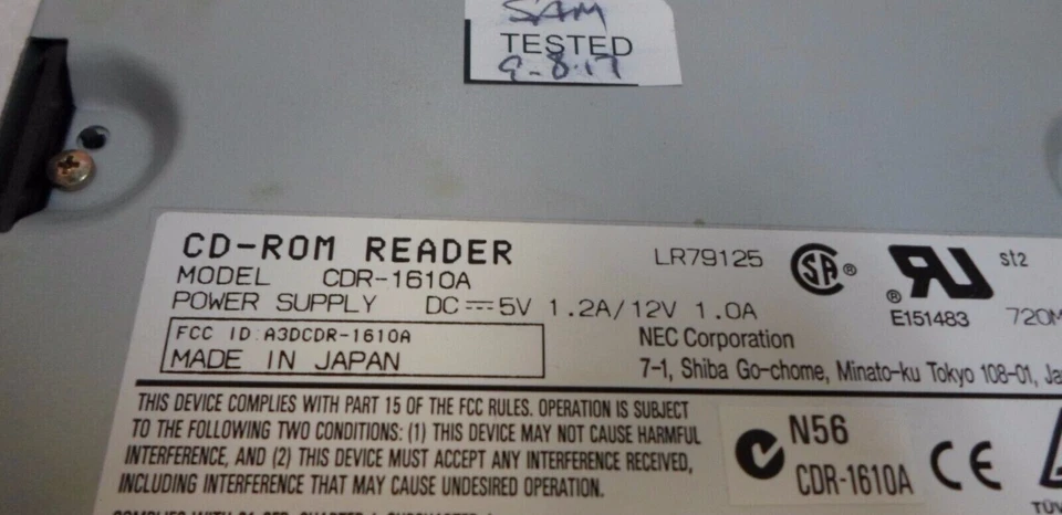 Nec Toshiba 5.25" SCSI CD-ROM Drive Sun CdRom Oem open Rare Vintage - Image 4 of 4