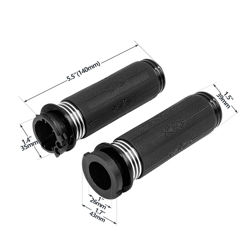 Fit For Harley Road King Softail Dyna 1" Motorcycle Handle Bar Hand Grips - Изображение 4 из 4