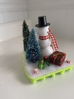 Christmas Snowman OOAK Handmade Scene Holiday Winter  Decor Figurine Gift — photo 2