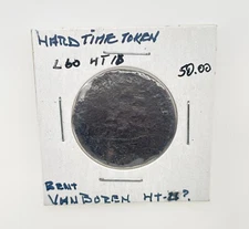 1837-1841 HARD TIMES TOKEN *WEBSTER CREDIT CURRENT * VAN BUREN * L60 HT18-Bent