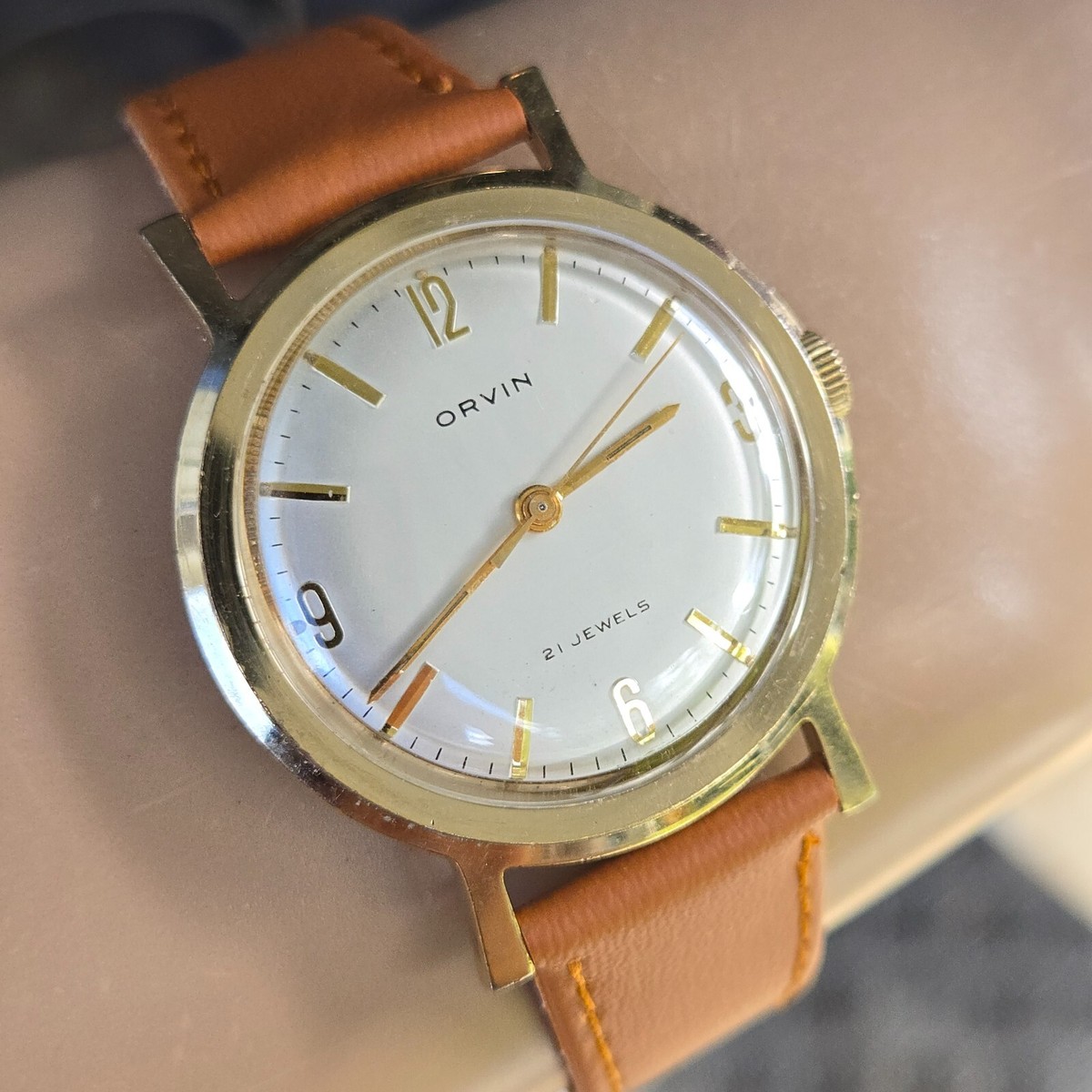 Vintage ORVIN by SEARS ROEBUCK men's watch Cal.AS 1702 21Jewels