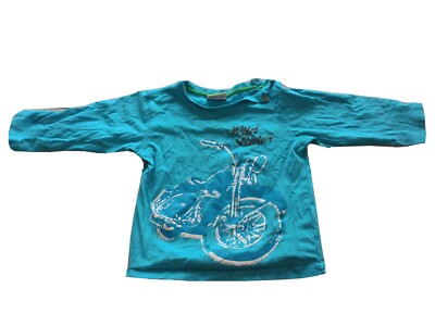 cooles Langarmshirt Shirt Gr. 98 blau Motorrad Wild Rider Topolino