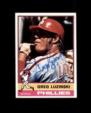 Greg Luzinski Signed 1976 Topps Philadelphia Phillies Autographed