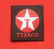 TEXACO PETROL MOTOR OIL FUEL GASOLINE LOGO RACING CAR BADGE IRON SEW ON PATCH
