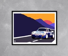 Porsche 911 SC RS Group B Print - Poster Wall Art Car Artwork Motorsport gift