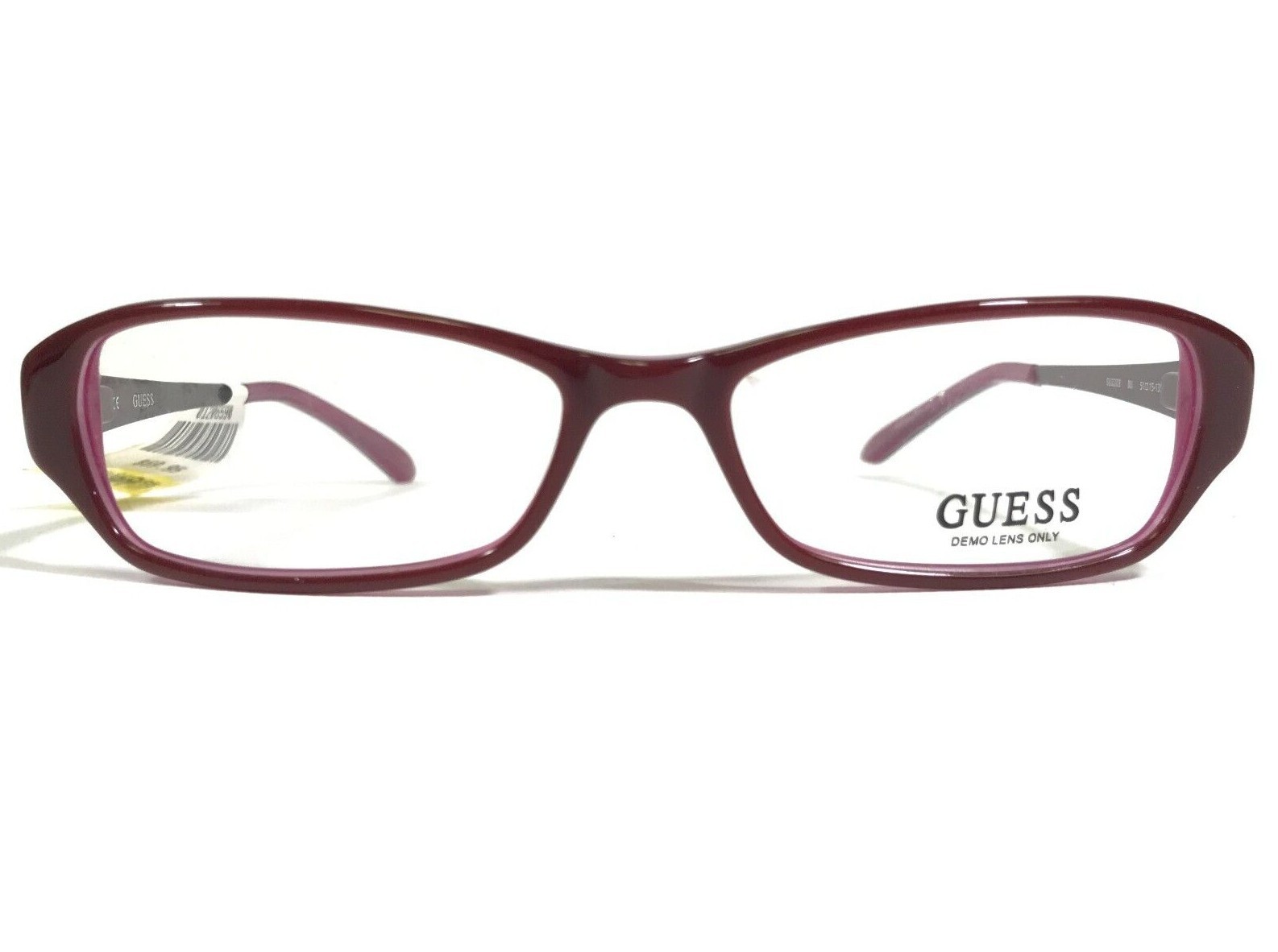 Guess Eyeglasses Frames GU2203 BU Red Purple Rectangular Cat Eye 51-15-135
