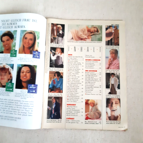 NEUE MODE GERMAN Magazine #1/1992 Vintage Sewing Patterns, Knitting, Cooking - Picture 3 of 17