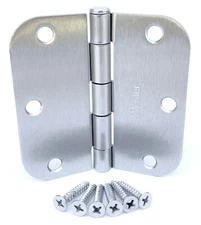 30 Pack 3.5" Satin Nickel Interior Door Hinges with 5/8" Radius Hinge DH3558