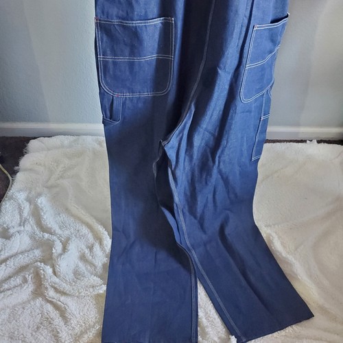 Red Kap Men's Denim Bib Overall 48X32 - Picture 9 of 13