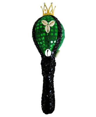 Ogun Maraca Decorada Santeria Santo Ifa / Oggun Noisemaker Rattler Orisha