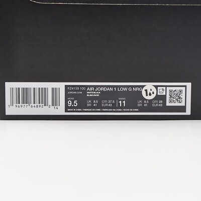 FZ4159-100 Nike Air Jordan 1 Low Golf NRG Endless Pursuit White