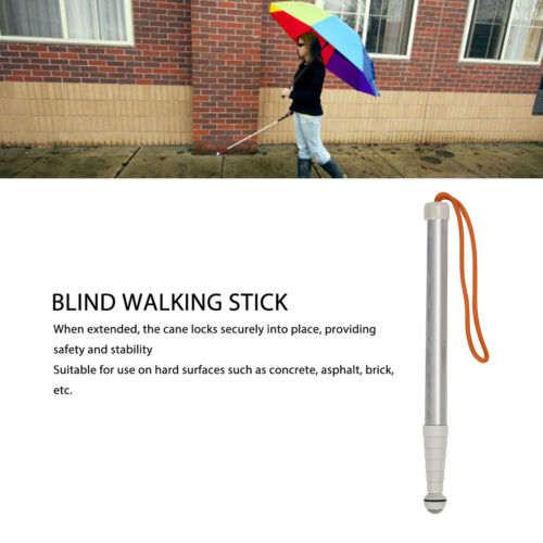 Telescopic Blind Walking Stick Anti Slip Shockproof Blind Reflective Guide - Picture 4 of 22