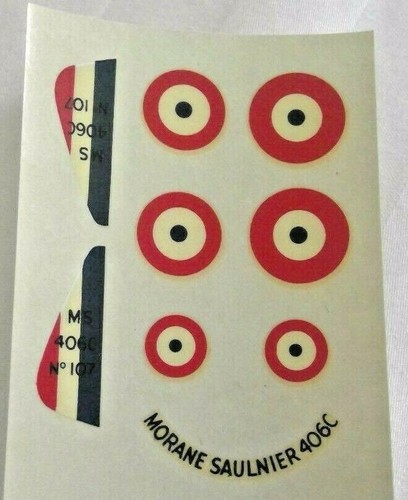 1/72 FROG Morane Saulnier 406 Decal Sheet (Vintage version)