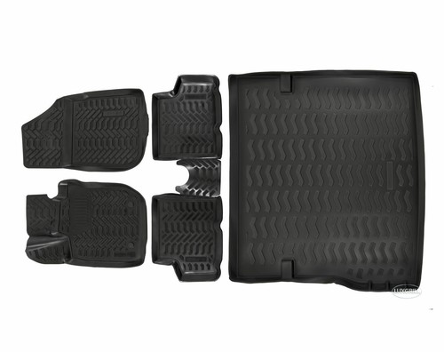 ELMASLINE Tappetini In Gomma 3D E Vasca Per Bagagliaio Per Peugeot 3008