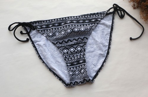Women Sexy Bikini Bottom Swimwear Hipster bandage high cut/leg Bottom Black M - Picture 3 of 6