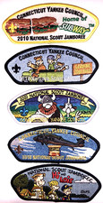 Connecticut Yankee Council Cartoon 5 JSP Set 2010 Nat'l Boy Scout Jamboree MINT