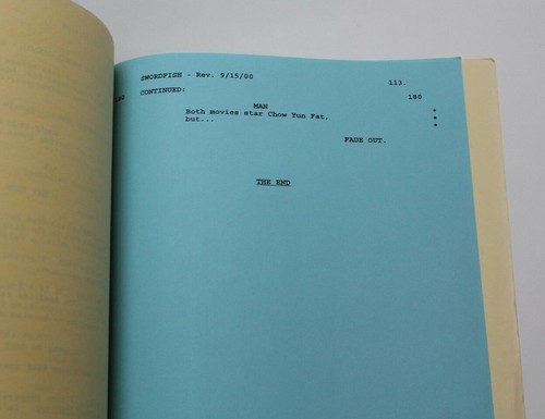 SWORDFISH / Skip Woods 2001 Screenplay, John Travolta counter-terrorist unit - Picture 9 of 12
