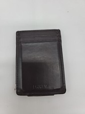 J CREW Brown Leather Men's Credit Card Money Holder Magnetic 3x4
