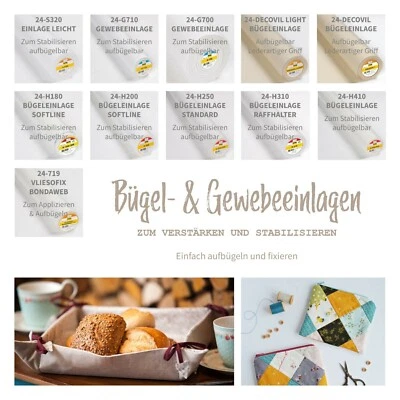 Vliesofix, Bügeleinlagen, Fixiereinlage - Verstärken und Stabilisieren *ab 50cm - Bild 1 von 4