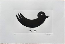 Giuliano Tomaino acquaforte calcografia "Cimbello" nero  60x40 firmata