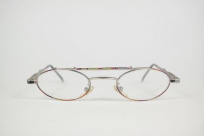 Vintage Amor 410 841 45[]20 135 Silber oval Brille Brillengestell NOS