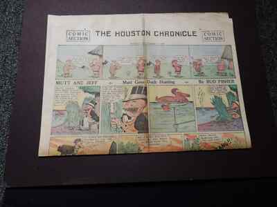 The Houston Chronicle Newspaper 8 Pages Comic Section Sunday September 11, 1927.