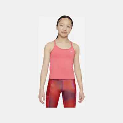 Nike DZ4350-894 Dri-Fit Indy Tank Bra (Big Girls), Size XL, Coral/White, Bright