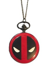 Marvel Comics DEADPOOL LOGO Pendant Watch On 30" Chain FANTASTIC 