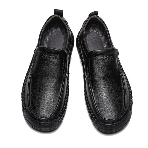 Men's Handmade Leather Casual Shoes Comfortable Loafers Flat Walking Slip On - Picture 7 of 23