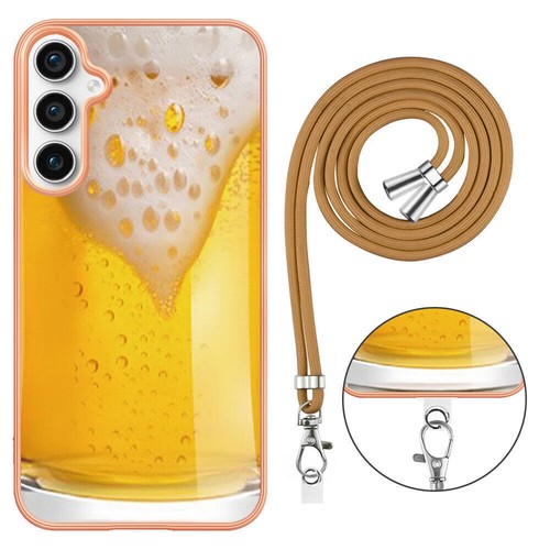 Lanyard Slim Bling Painted Phone Case For Samsung S24 S23 Ultra S23 FE S22 S21 - 第 12/21 張圖片