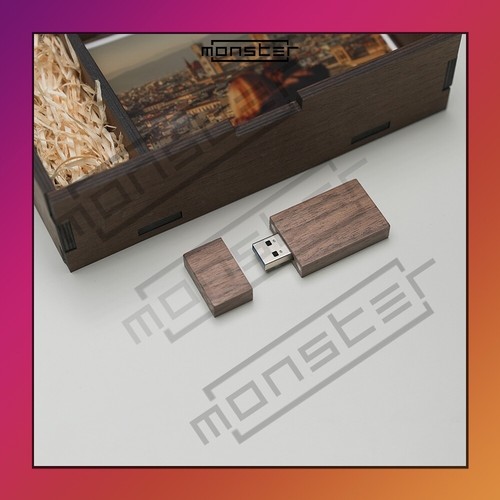 USB 3.0 - 16GB -Box in Legno e PlexigPersonalizzato - Box Color Noce Wedding Box - Photo 5/6