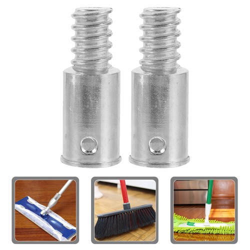 2pcs Broom Extension Pole Adapter Tips Metal Threaded Handle Tips End Adapter - Bild 10 von 12
