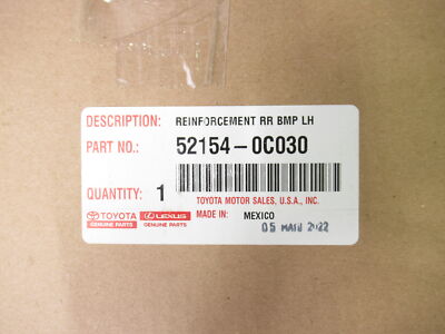 あ。 Genuine OEM Toyota 52154-0C030 LH Rear Bumper Side Reinforcement