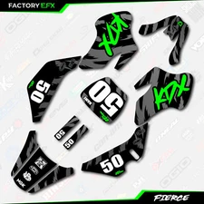 Black & Green Fierce Racing Graphics kit Fits 03-06 Kawasaki Kdx50 Kdx 50 Decal