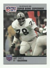 1990 Pro Set Art Shell Oakland Raiders #60 SB All-Time Team Silver Anniversary