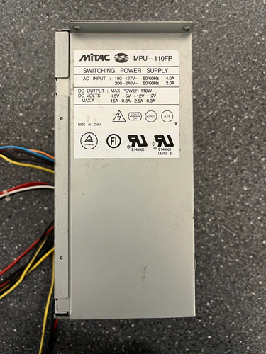 Vintage Mitac MPU-110FP 110W Switching Power Supply AT PSU for Retro PC Systems - 第 5/6 張圖片