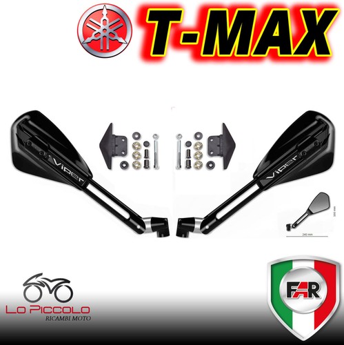 7198+7199 + Kit47 Rearview Mirrors Yamaha Tmax 530 2016 Handlebar Far