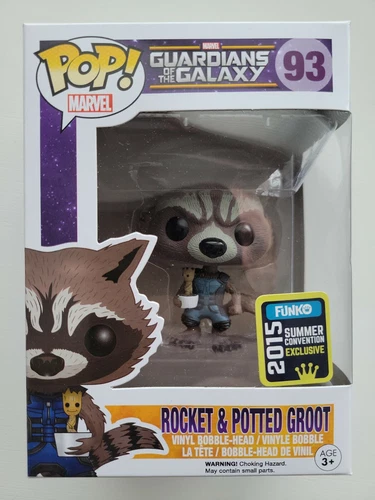 Funko Pop! Rocket and Potted Groot GOTG #93 SDCC Exclusive Marvel Comic-Con 2015