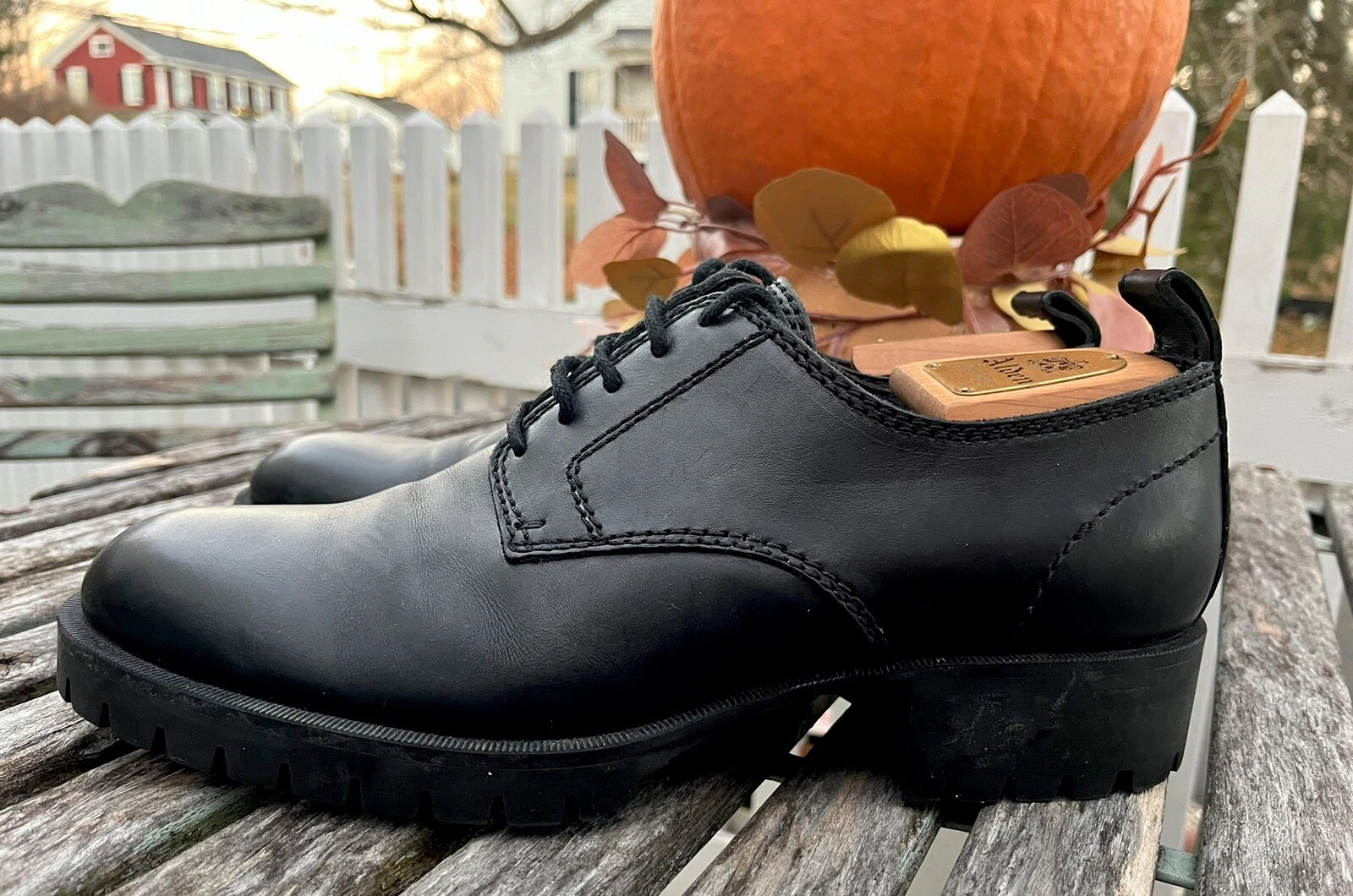 Scarpe derby DSQUARED2 nere con lug grosso uomo taglia 45 (11 5 12) fatte a mano in Italia