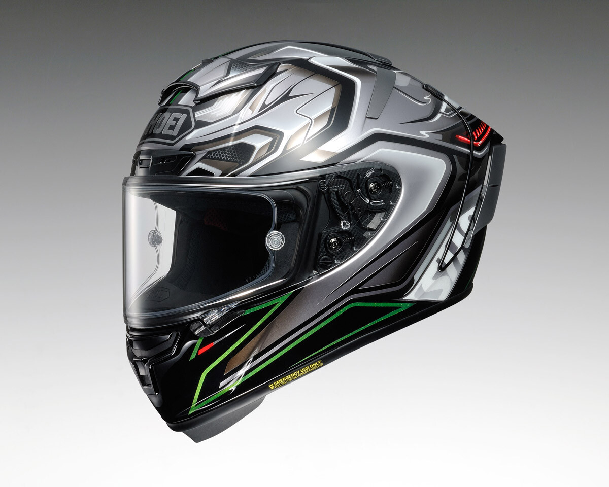 Shoei X-Spirit Aerodyne TC4 Green Full Face Motorcycle Crash Helmet Size  S