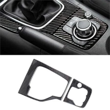 For Mazda3 Axela 2013-2016 Carbon Fiber Central Auto Gear Shift Panel Trim 2pcs