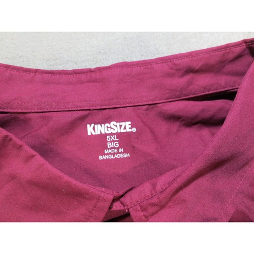 Kingsize Herrenshirt 5XL groß rot kurzärmelig Knöpfe Taschen - Bild 3 von 7