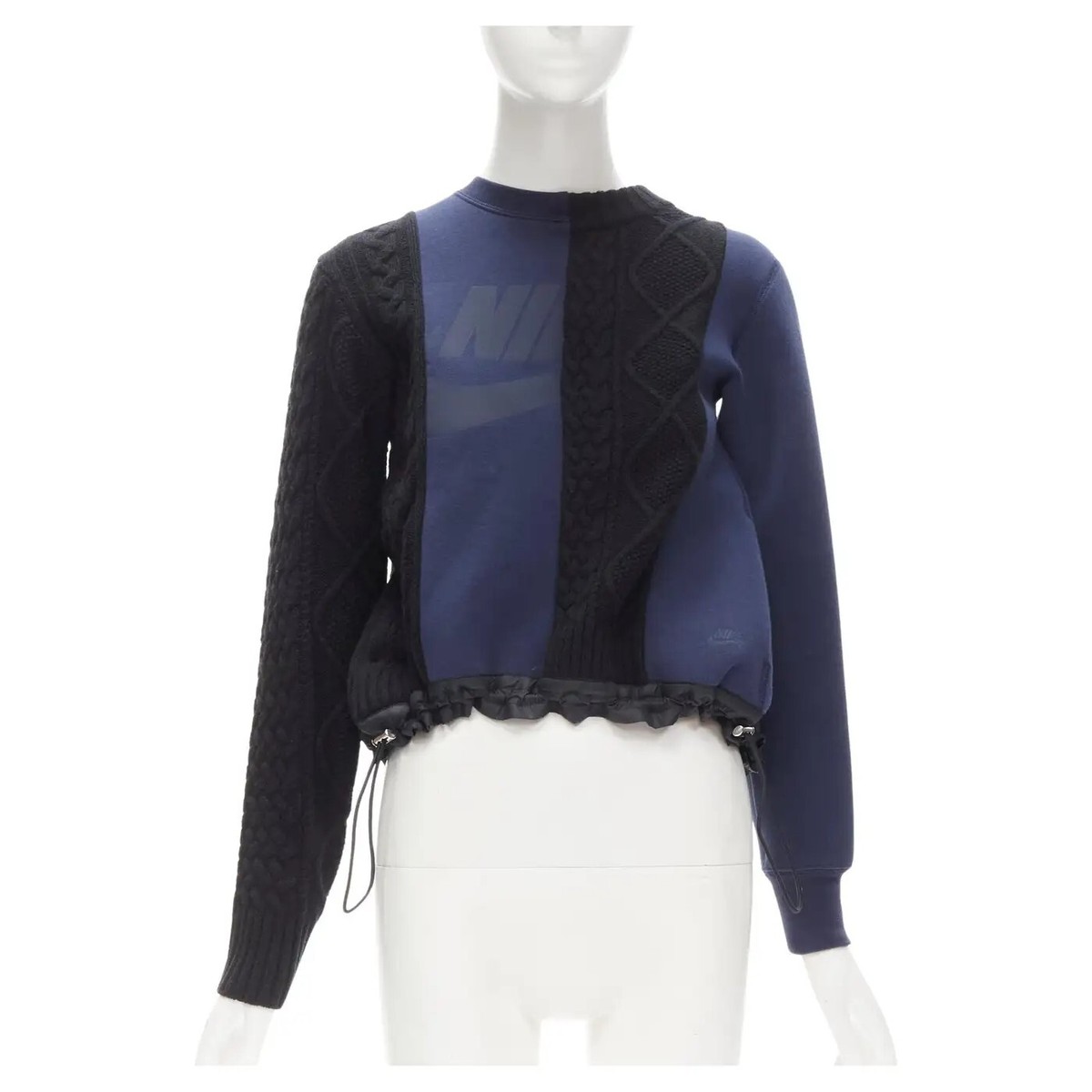 [新品] NIKE SACAI CABLE BACK KNIT SWEAT XS 新品] NIKE SACAI CABLE BACK KNIT SWEAT XS