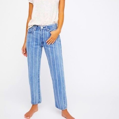 PacSun High Waisted Striped Mom Jeans 
