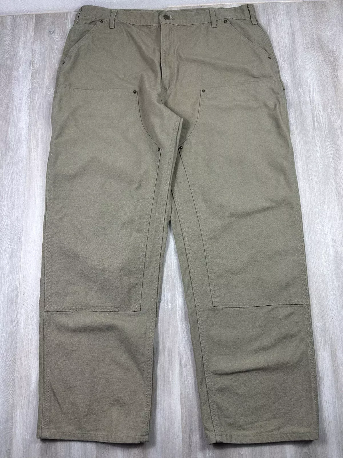 Pantalon original Dungaree double genou vintage homme Carhartt B136 bronzage 42 x 32