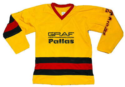 Graf Hockey Pallas Men's Yellow/Red 'ZEPPELIN' #8 Hockey Jersey; Size M
