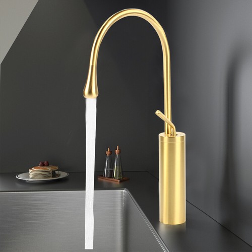 Rubinetto lavabo maniglia singola alto rubinetto bagno foro singolo lavabo - Foto 3 di 16